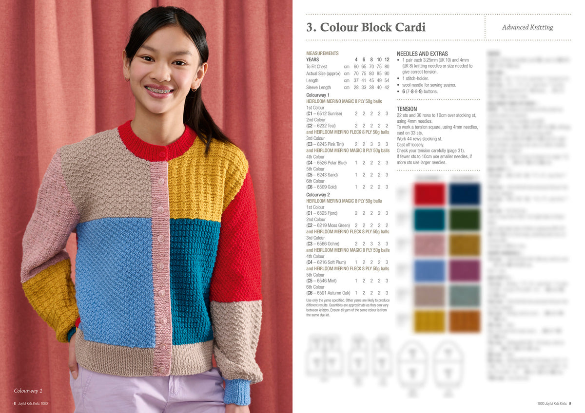 Joyful Kids Knits, inside pages