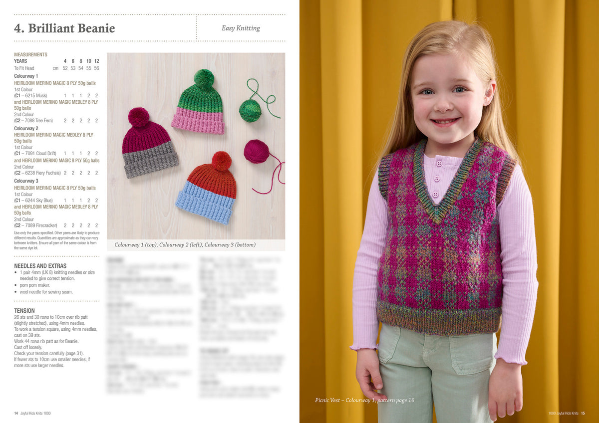 Joyful Kids Knits, inside pages
