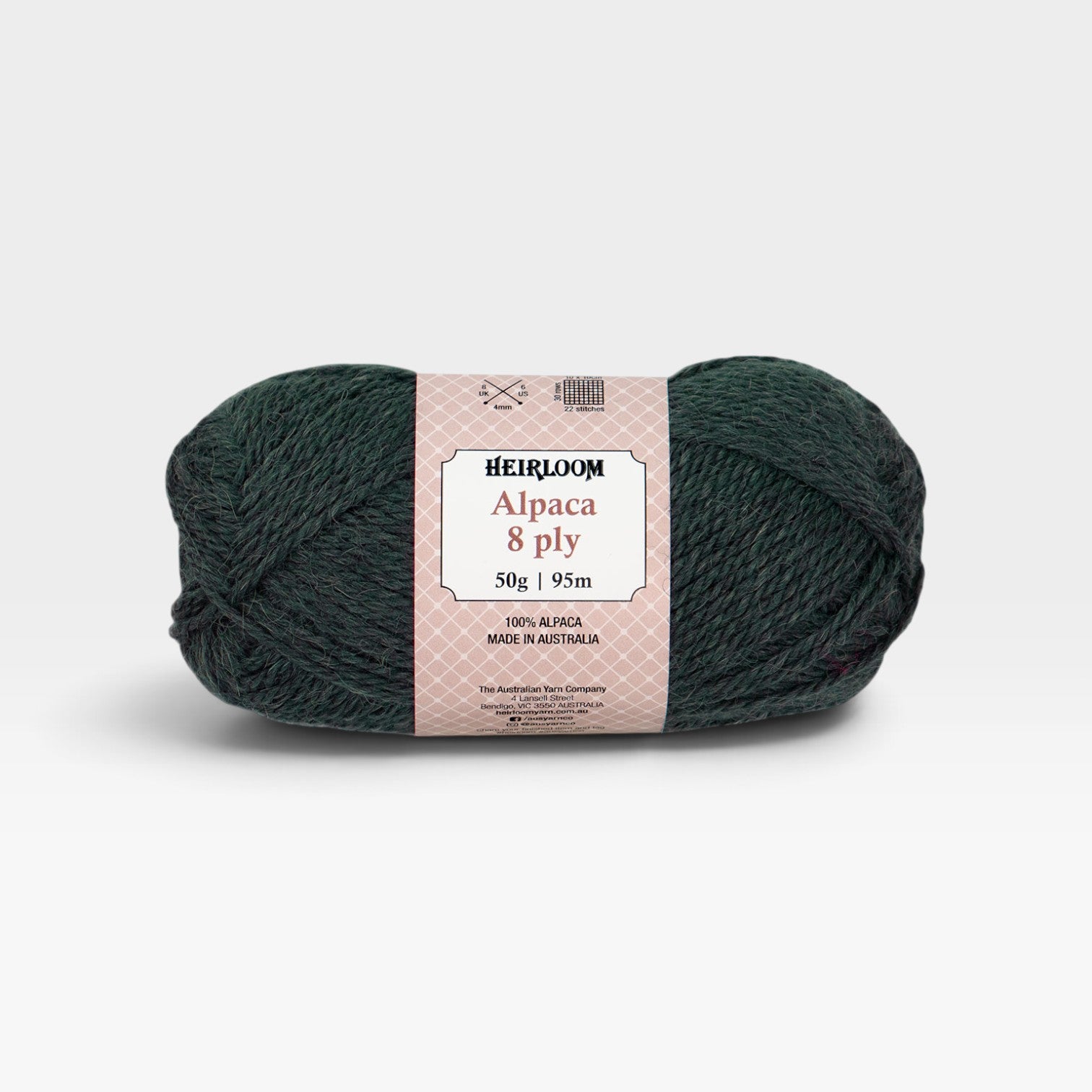 Heirloom Alpaca 8 ply - Chard