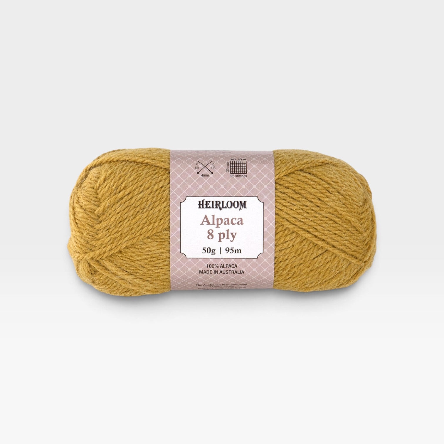 Heirloom Alpaca 8 ply - Mustard