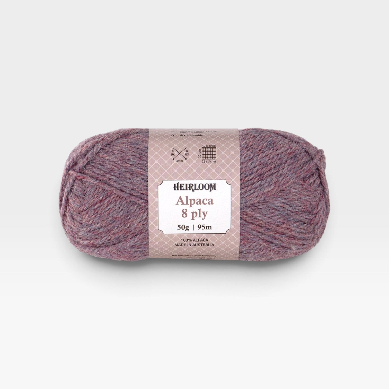 Heirloom Alpaca 8 ply - Tea Rose