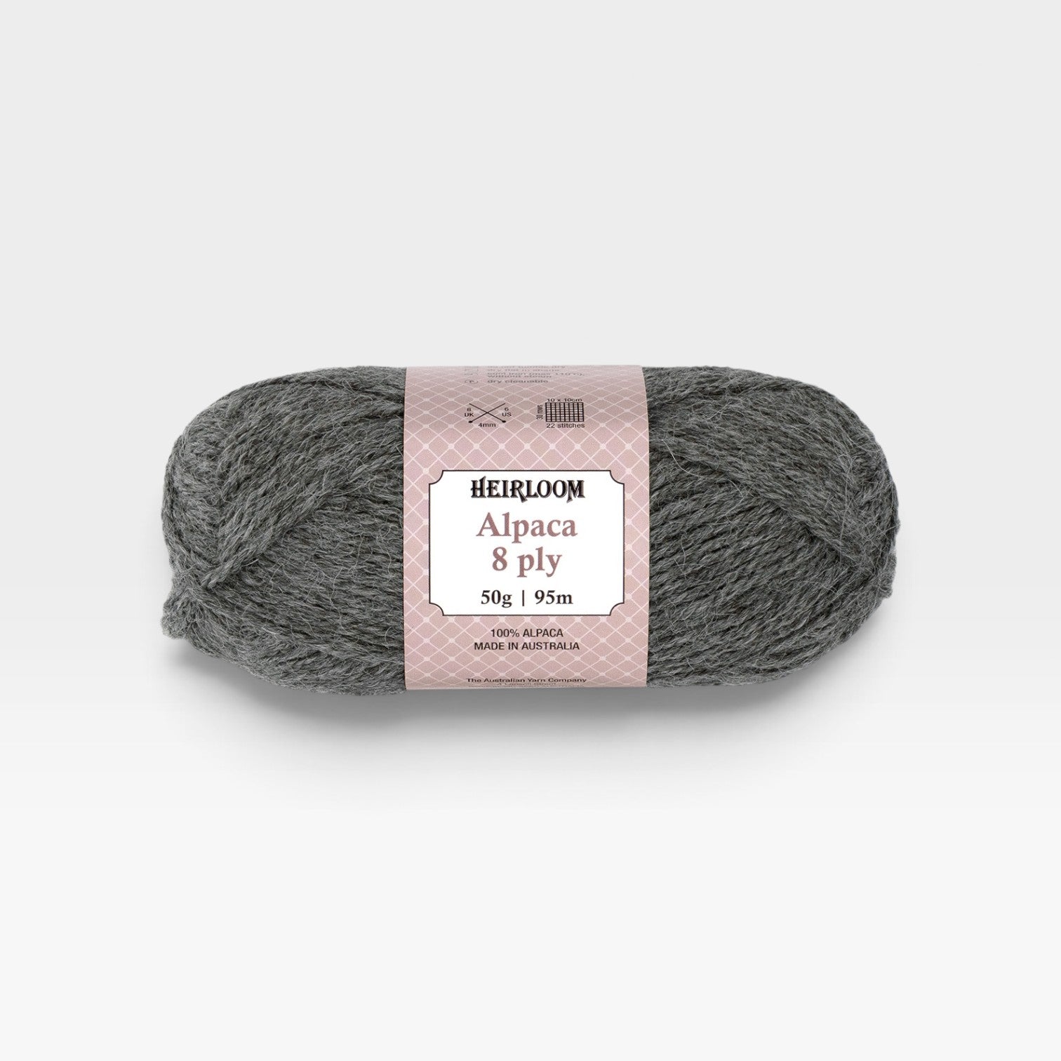 Heirloom Alpaca 8 ply - Asphalt