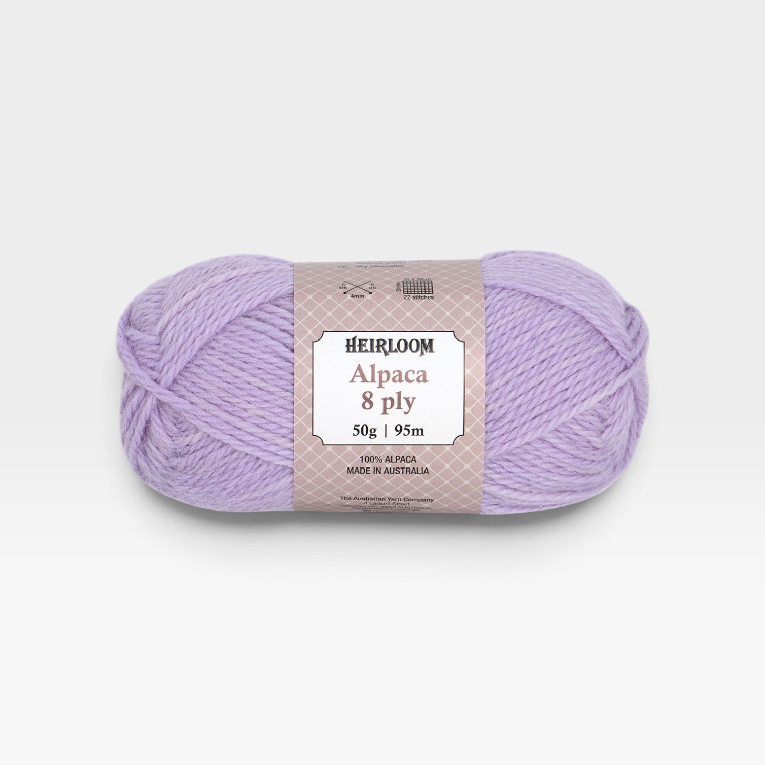 Heirloom Alpaca 8 ply - Pure Purple