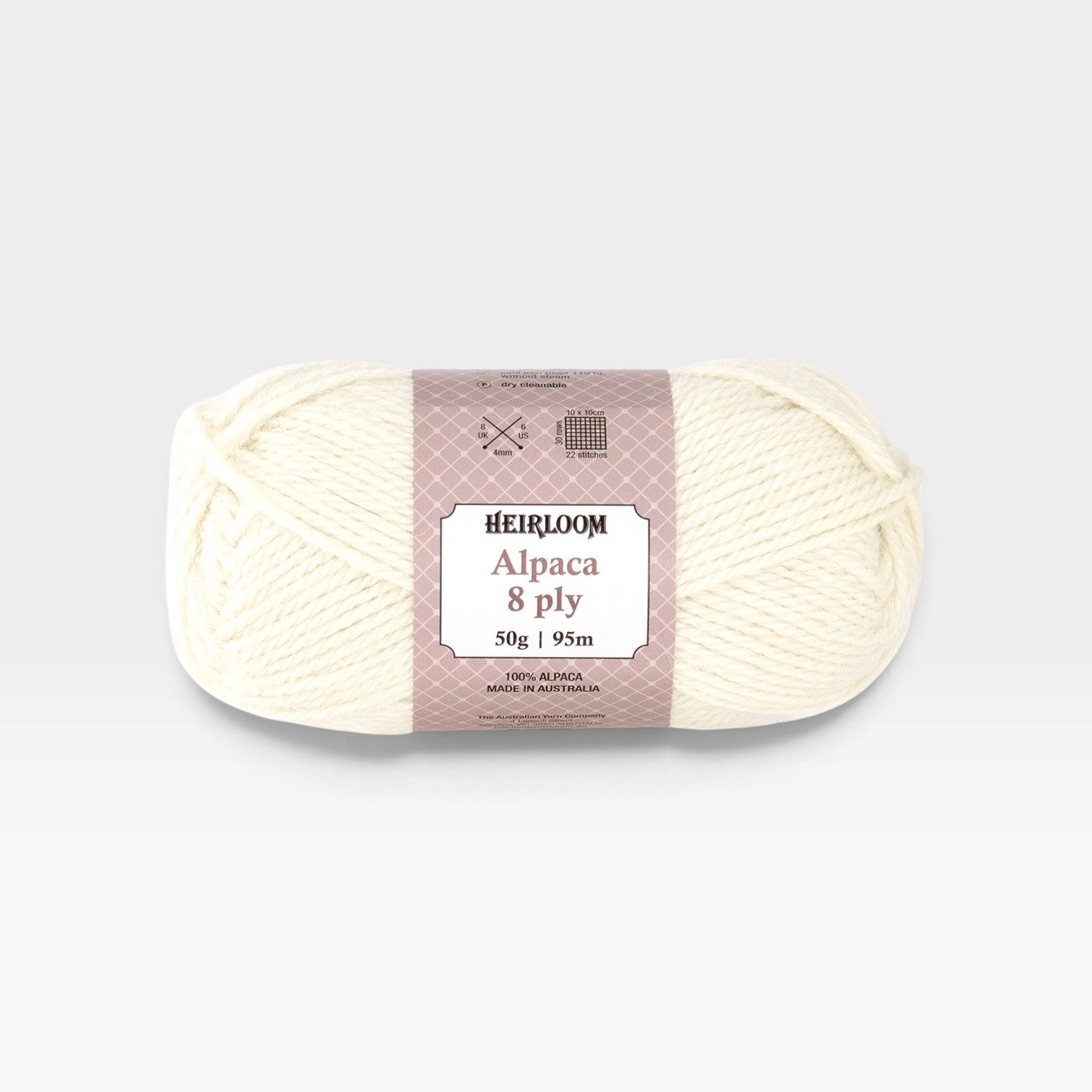 Heirloom Alpaca 8 ply - Natural Cream