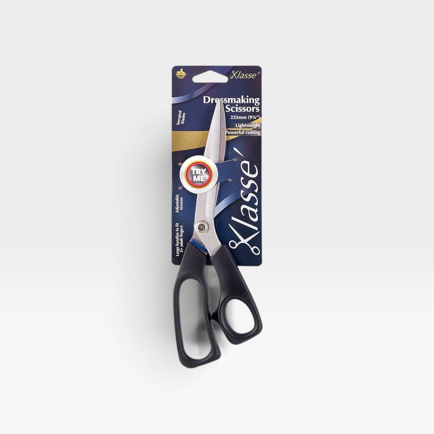 Klasse Scissors Fabric Serrated 9.25IN Black Handle