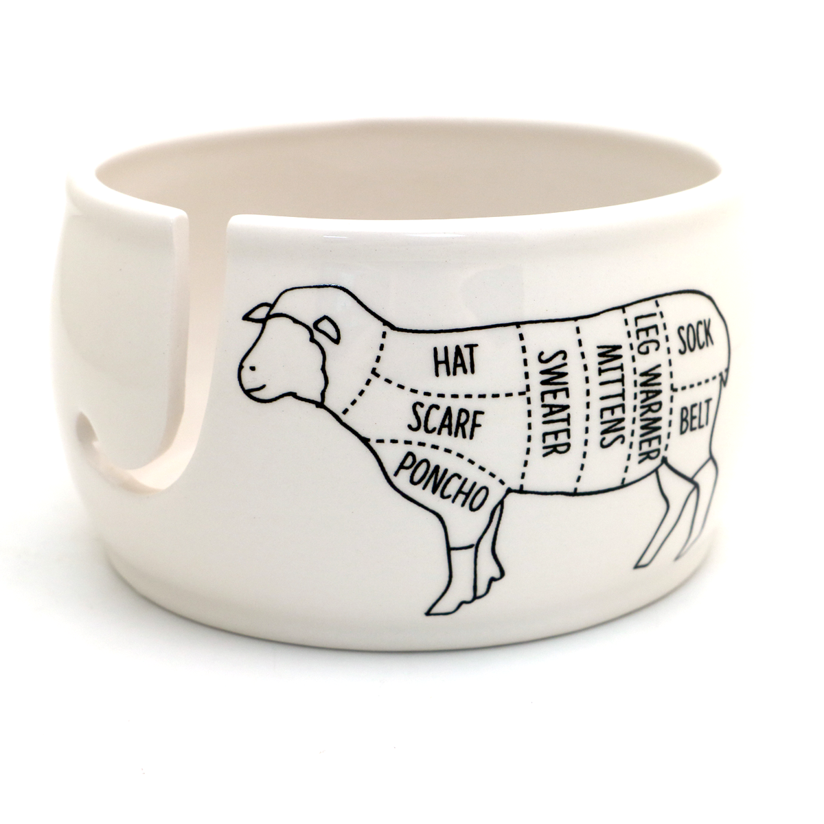 Lenny Mud Sheep Parts Yarn Bowl