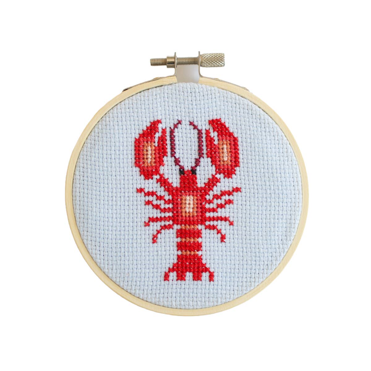 Lobster Cross Stitch Kit, detail