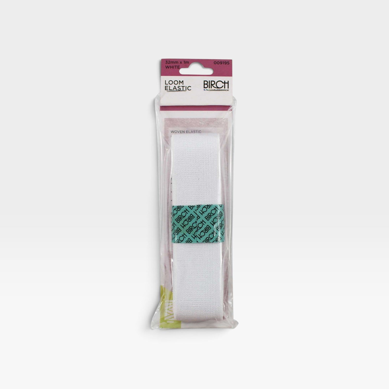 Loom Elastic Hank 32mm x 1m White
