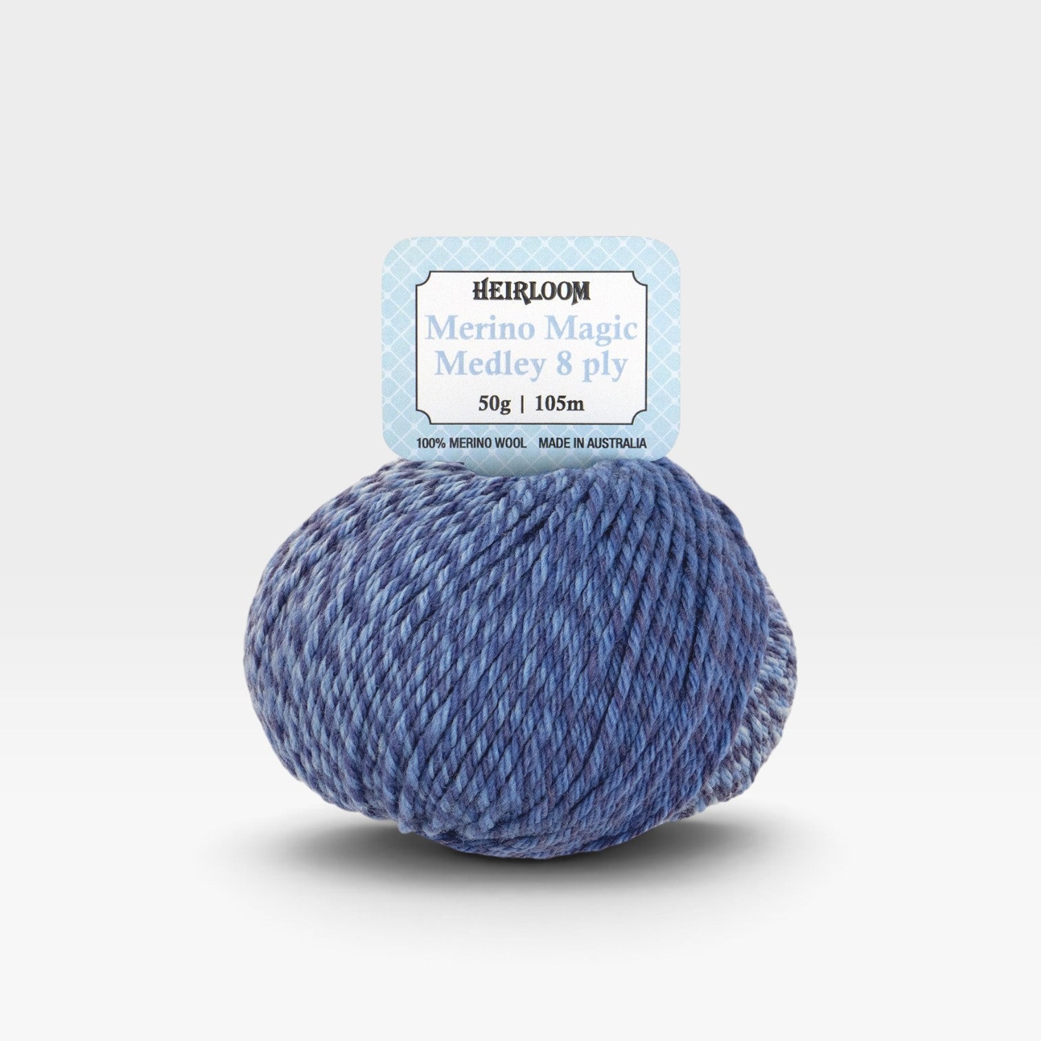 Heirloom Merino Magic Medley 8 ply - Indigo Bliss