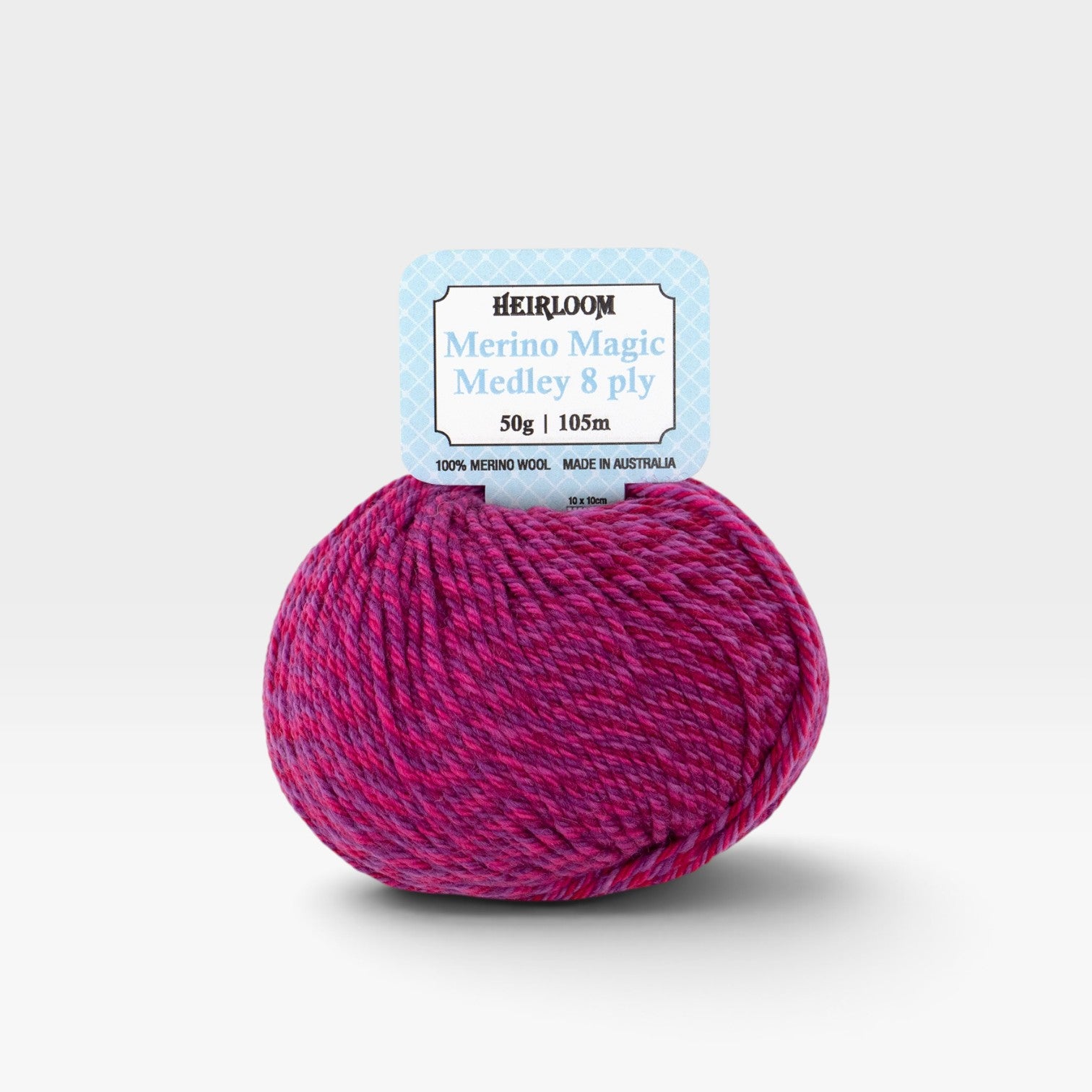 Heirloom Merino Magic Medley 8 ply - Berry Allure