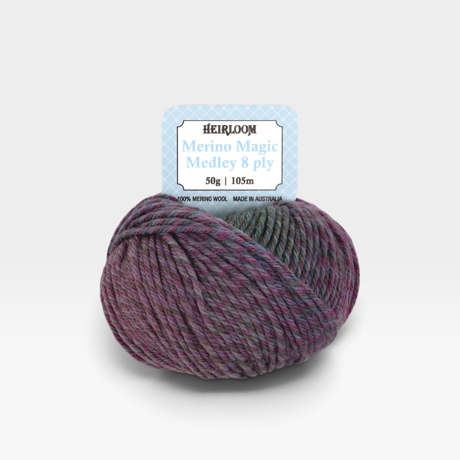Heirloom Merino Magic Medley 8 ply - Midnight Wisteria