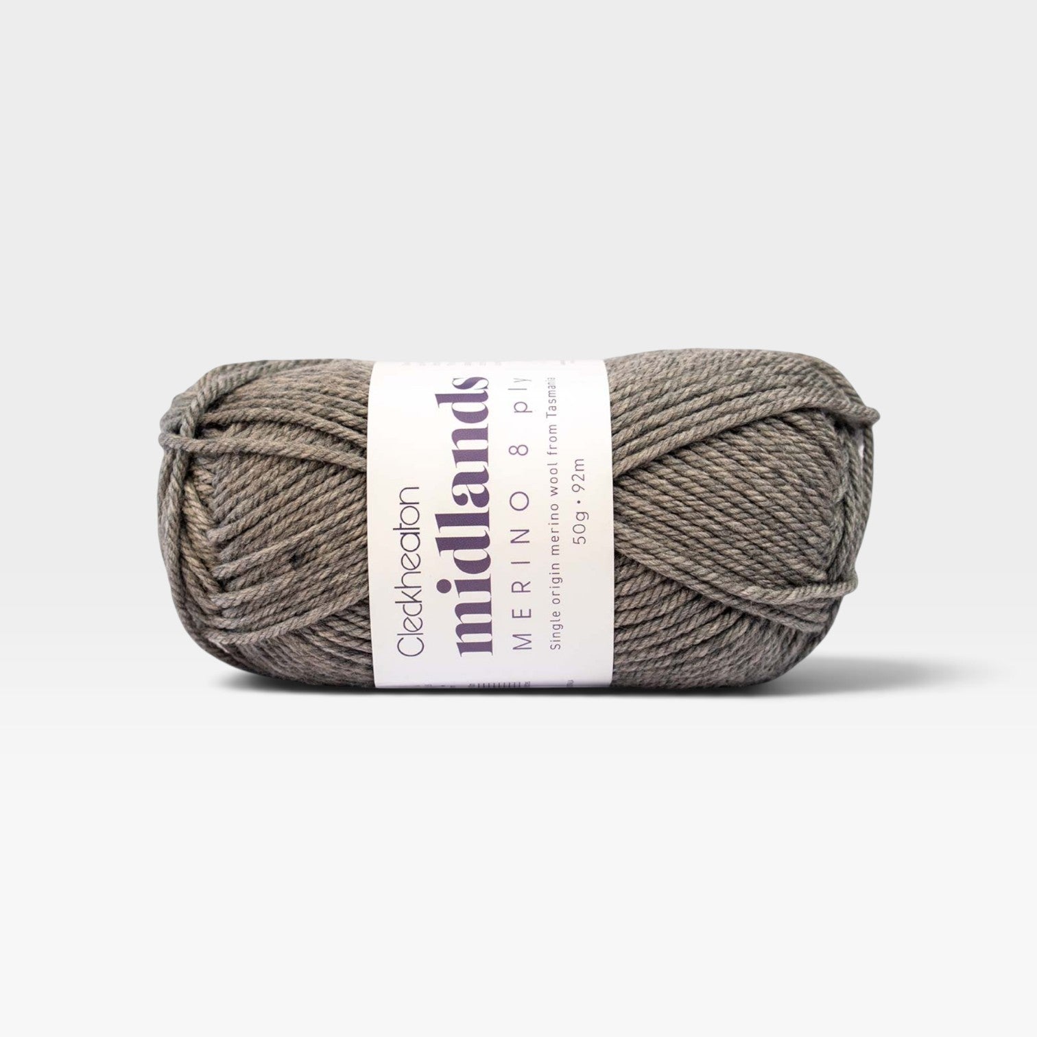 Cleckheaton Midlands Merino 8 ply - Alpine Grey 8809