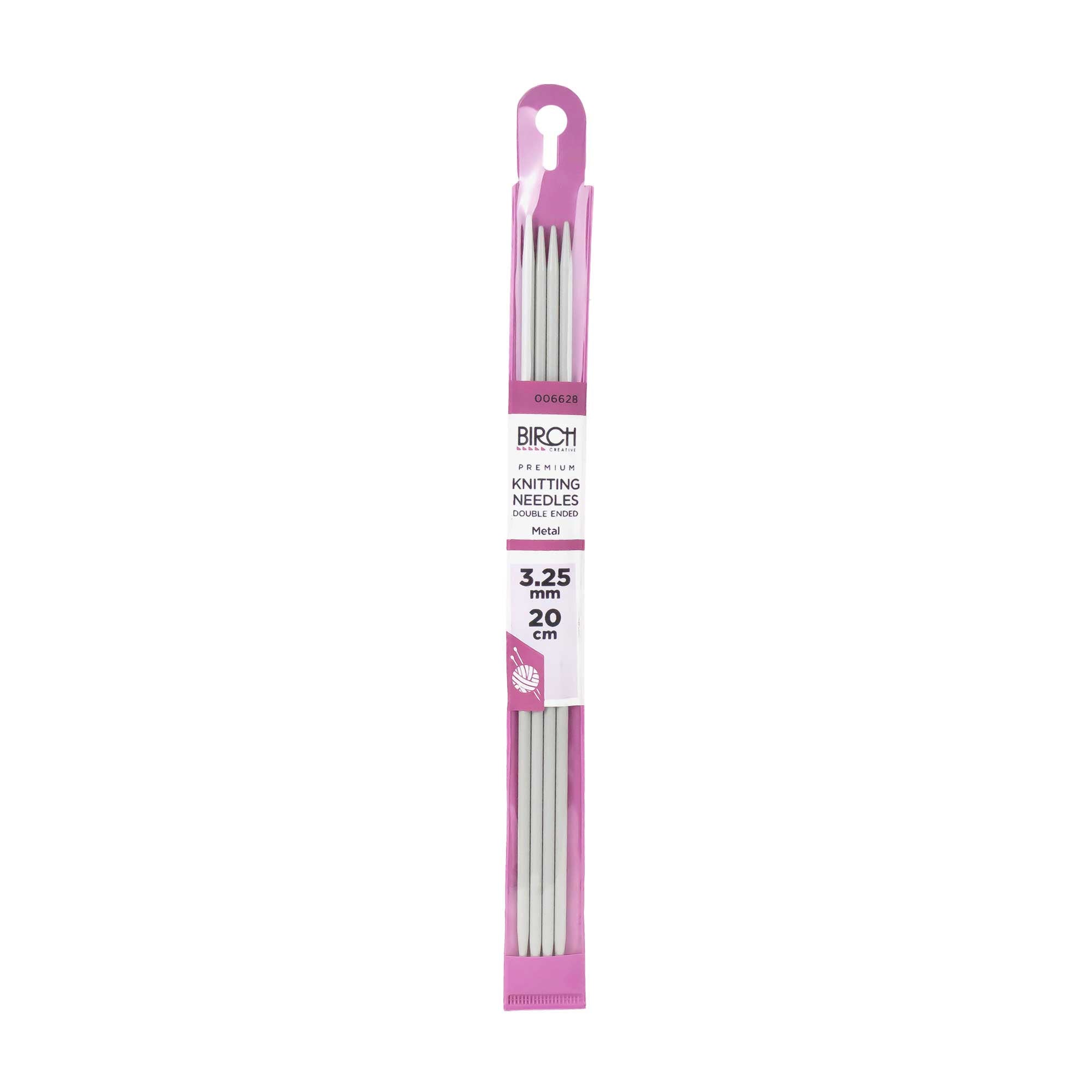Birch Knitting Needle Premium Set 4 Anodised 20CM 3.25MM, view 2