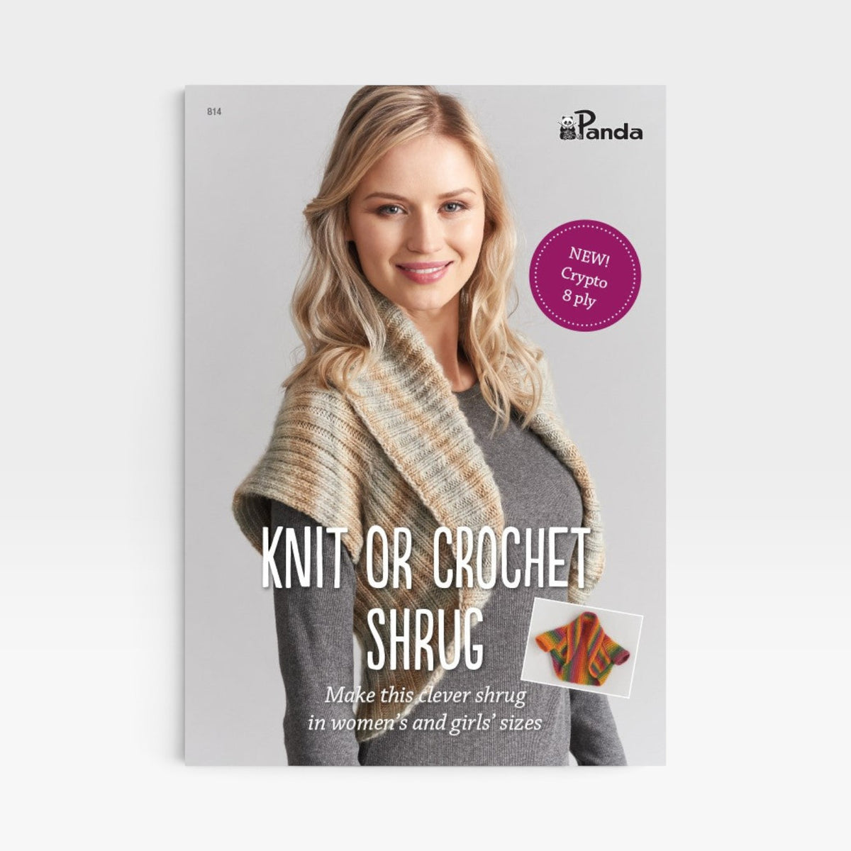 Panda Knit or Crochet Shrug