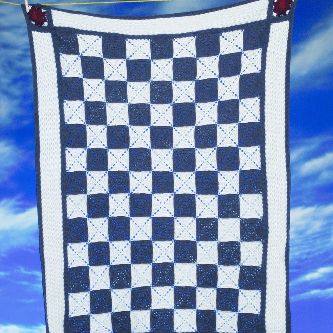 Afghan Square Throw Crochet Pattern in Panda Magnum 8 Ply