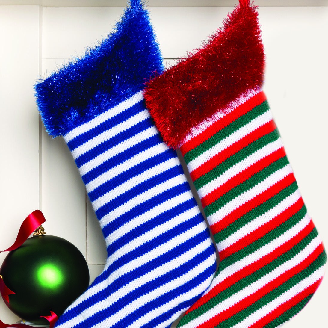 Christmas Stocking Knitting Pattern in Panda Magnum 8 Ply