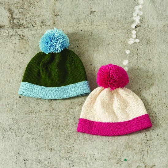 Kids Beanie and Mitts Knitting Pattern in Panda Magnum 8 Ply