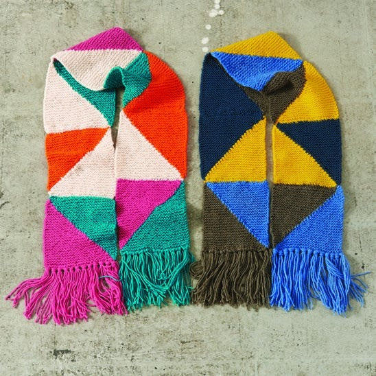 Triangle Scarf Knitting Pattern in Panda Magnum 8 Ply