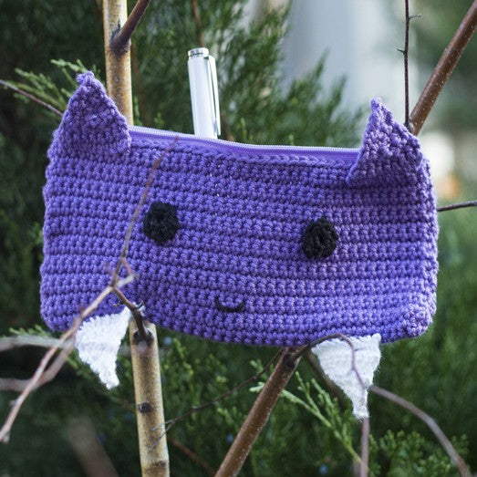 Bat Pencil Case Crochet Pattern in Patons Cotton Blend 8 Ply