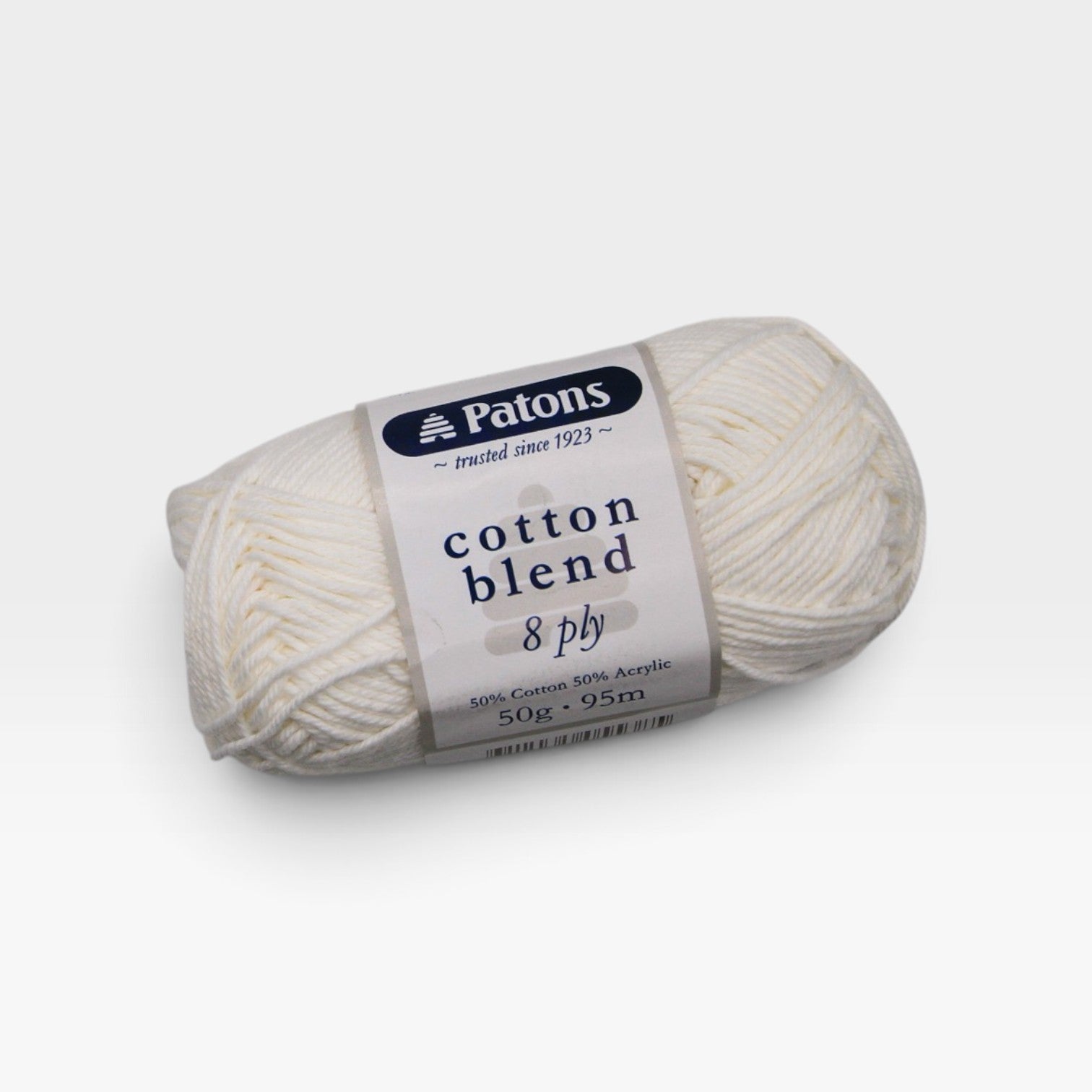 Patons Cotton Blend 8ply in White 1