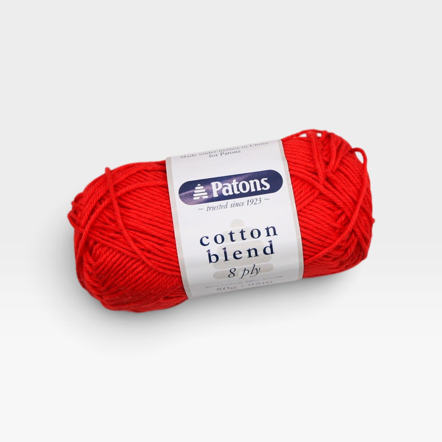 Patons Cotton Blend 8ply Bright Red 18