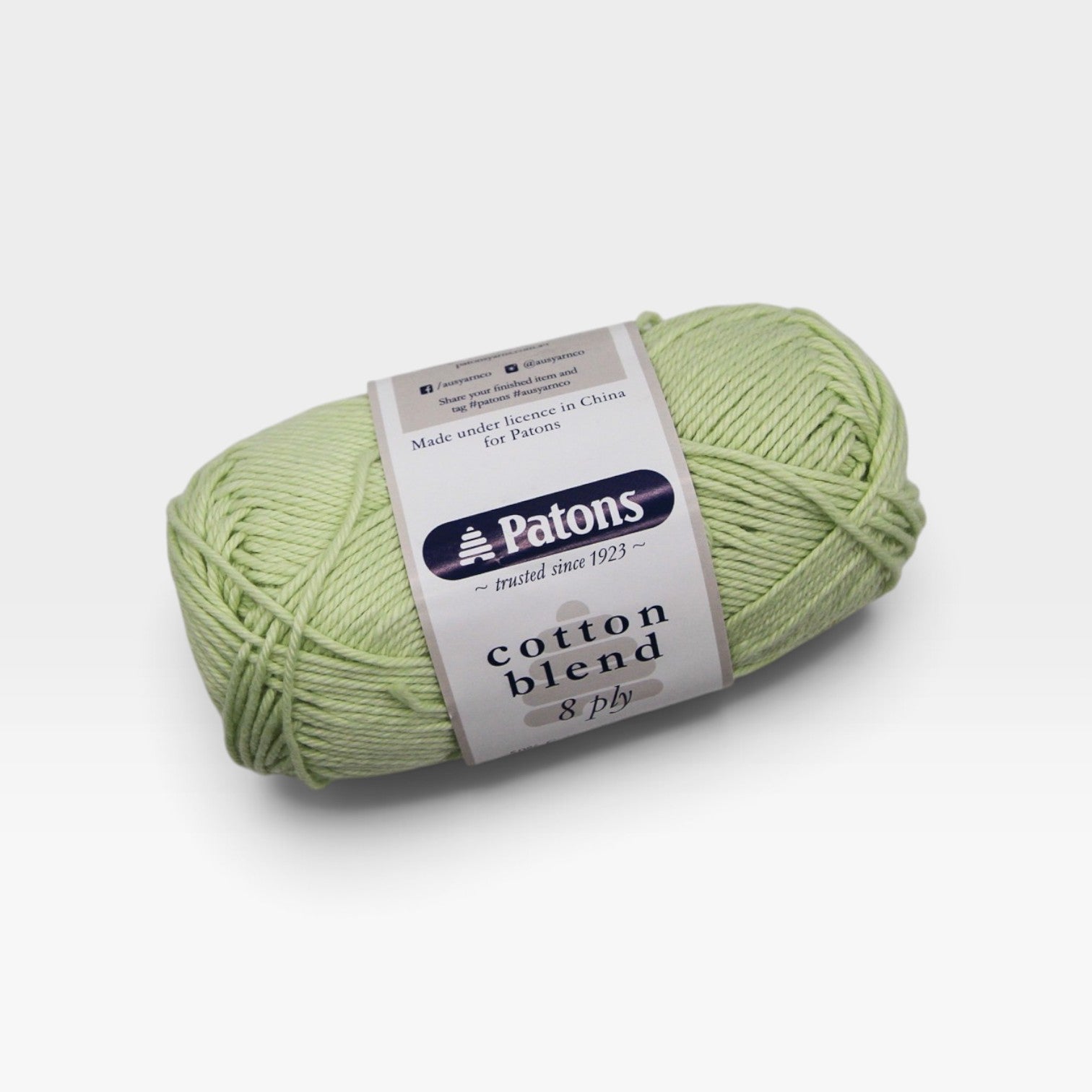 Patons Cotton Blend 8ply Lime Cream 41