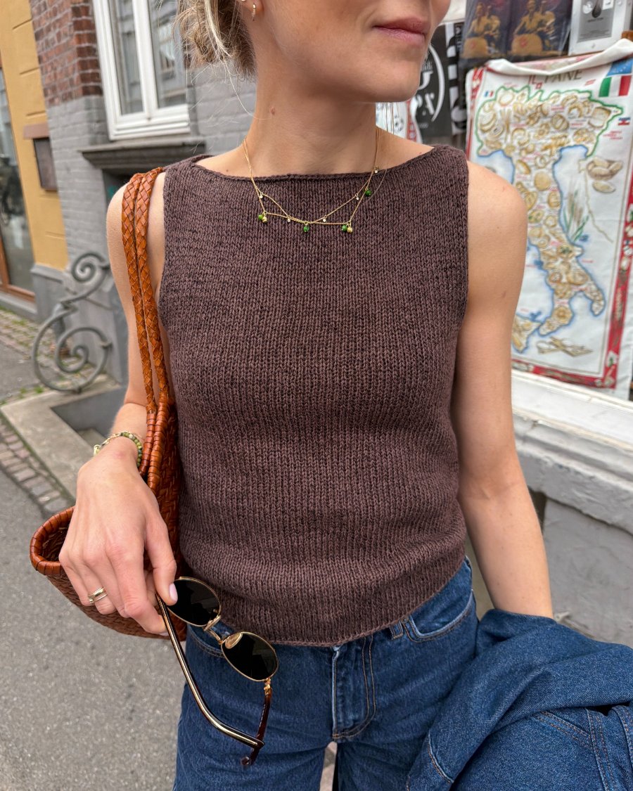 PetiteKnit Bea Top, knitted sample