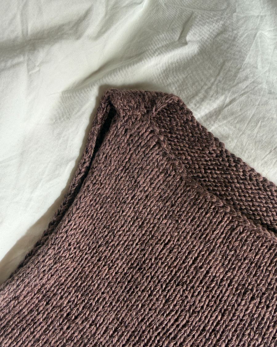 PetiteKnit Bea Top, knitted sample