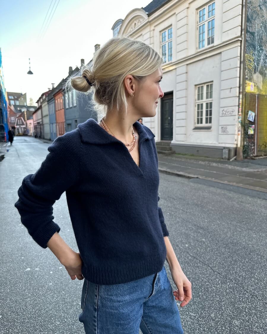 PetiteKnit Elisabeth Blouse, knitted sample