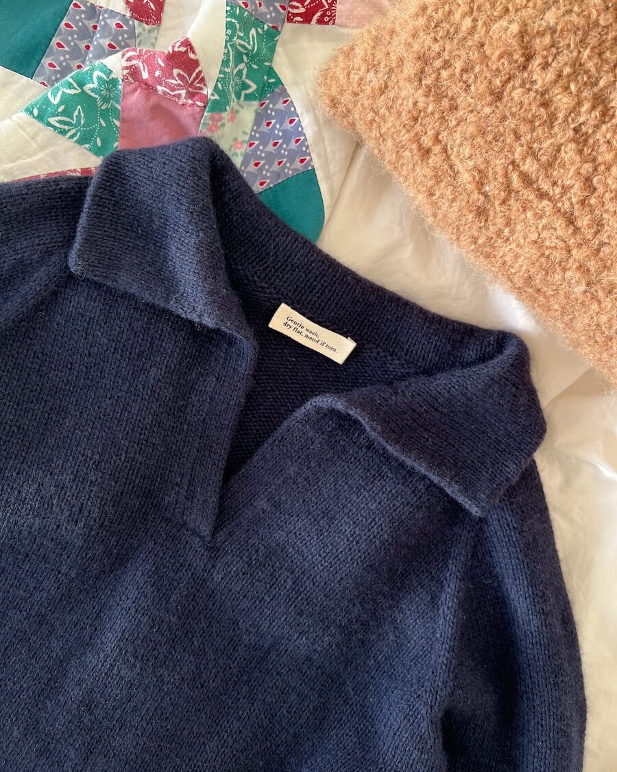 PetiteKnit Elisabeth Blouse, knitted sample