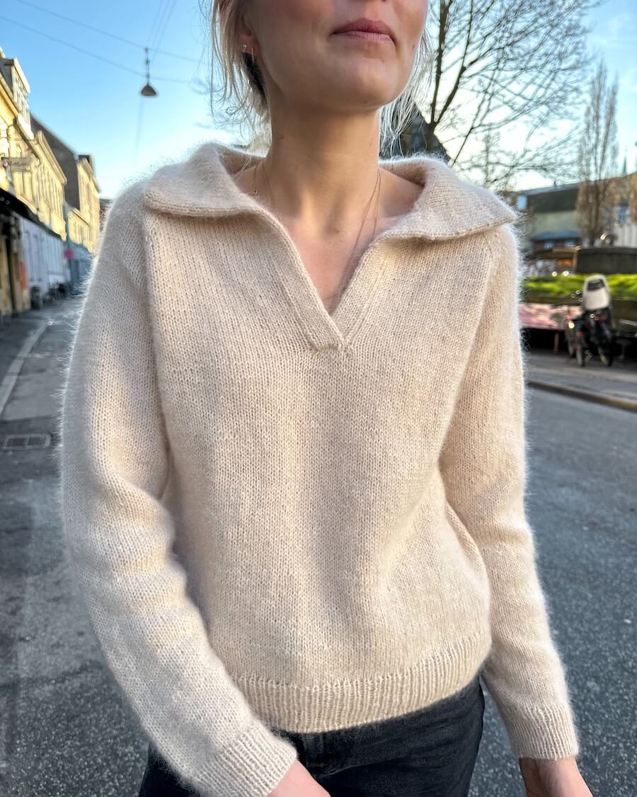 PetiteKnit Elisabeth Blouse, knitted sample