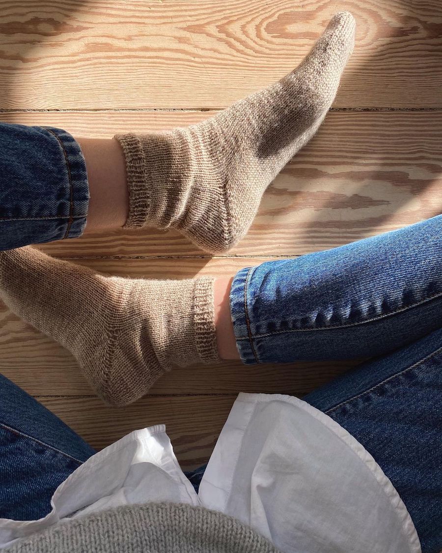PetiteKnit Everyday Socks, knitted sample