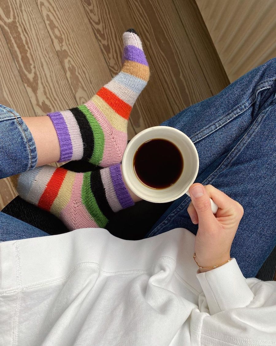 PetiteKnit Everyday Socks, knitted sample