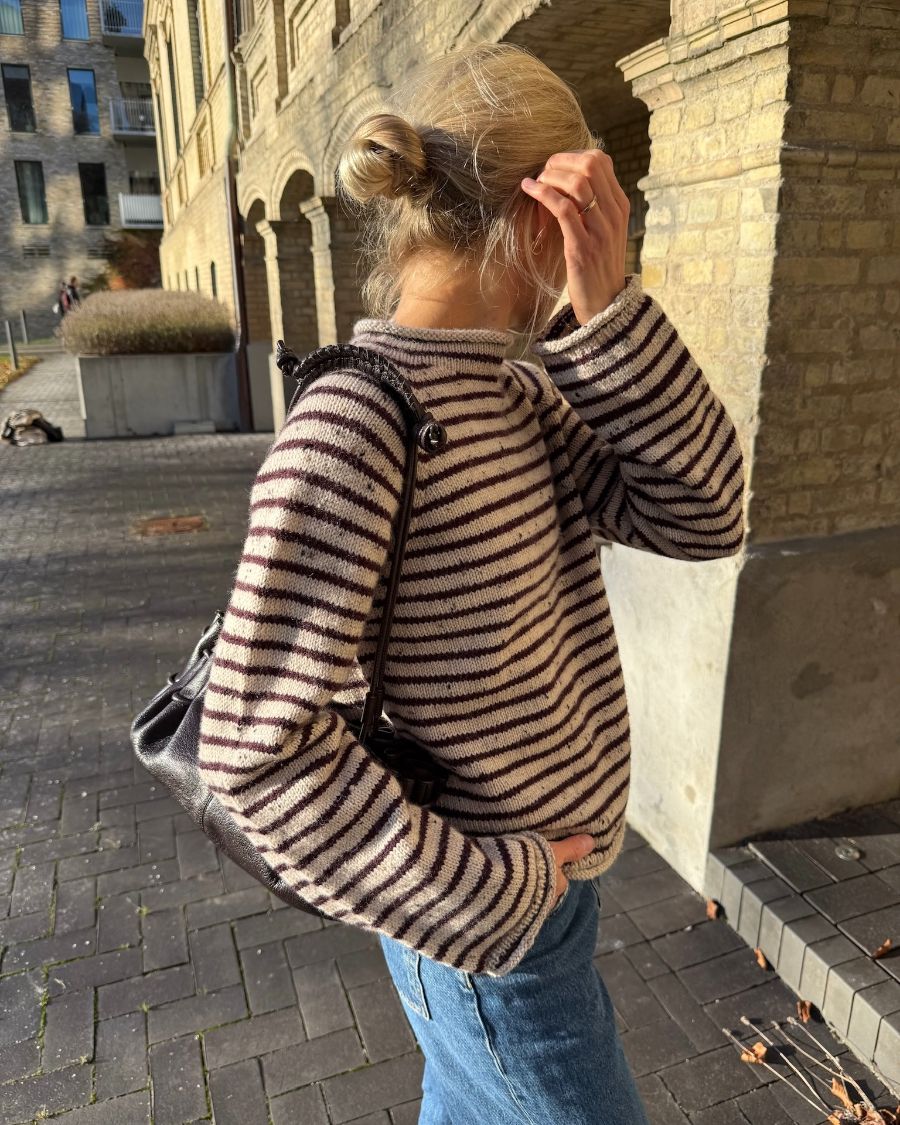 PetiteKnit Frankie Sweater, knitted sample