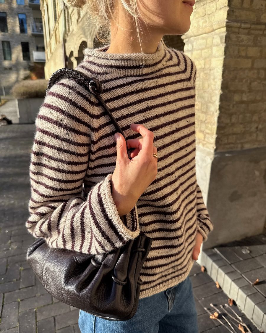 PetiteKnit Frankie Sweater, knitted sample