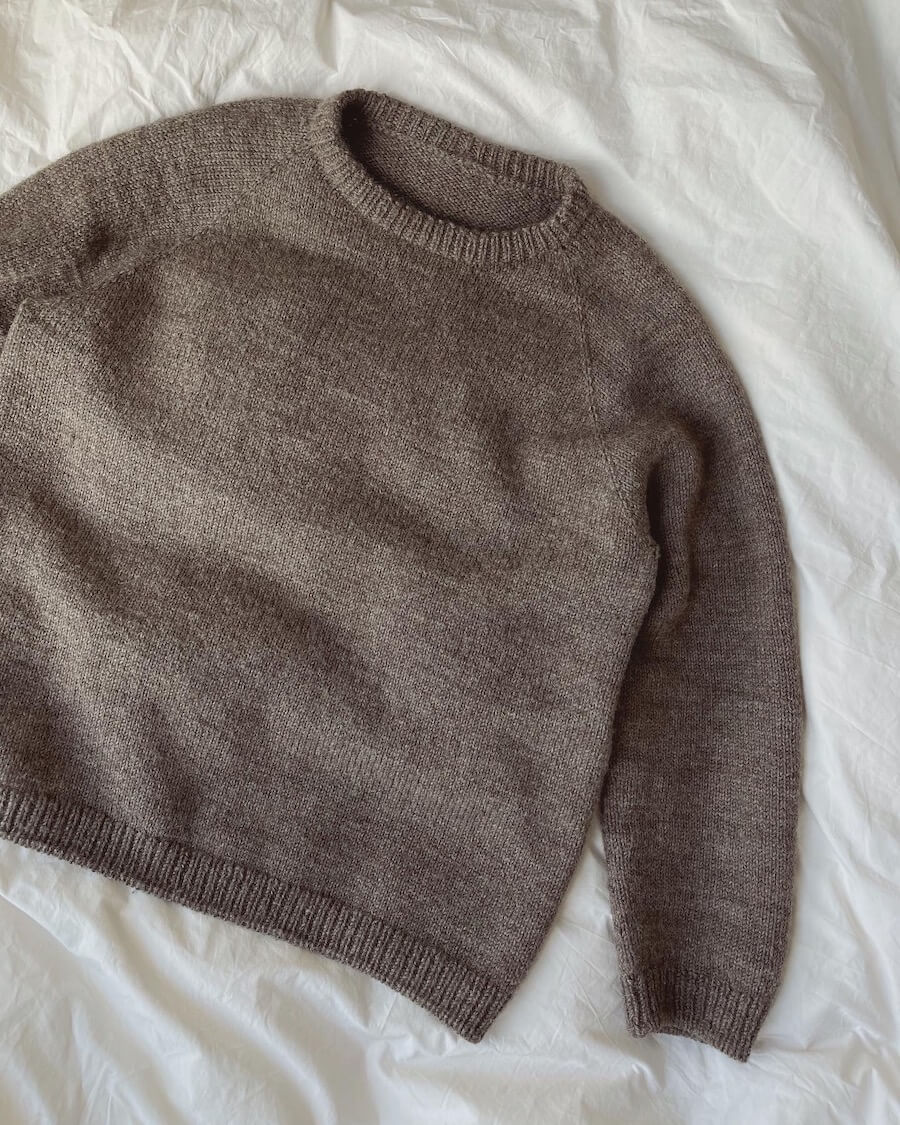PetiteKnit Hanstholm Sweater, knitted sample