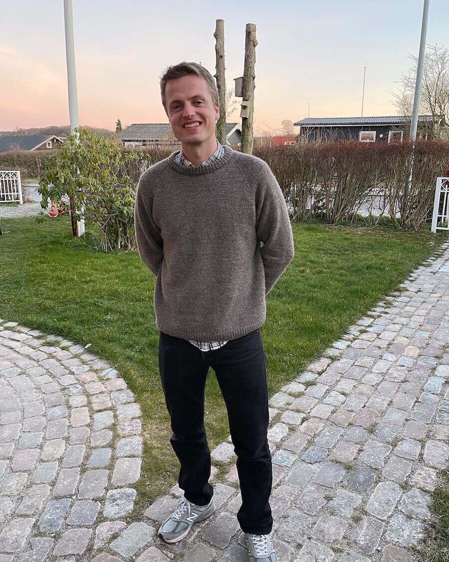 PetiteKnit Hanstholm Sweater, knitted sample