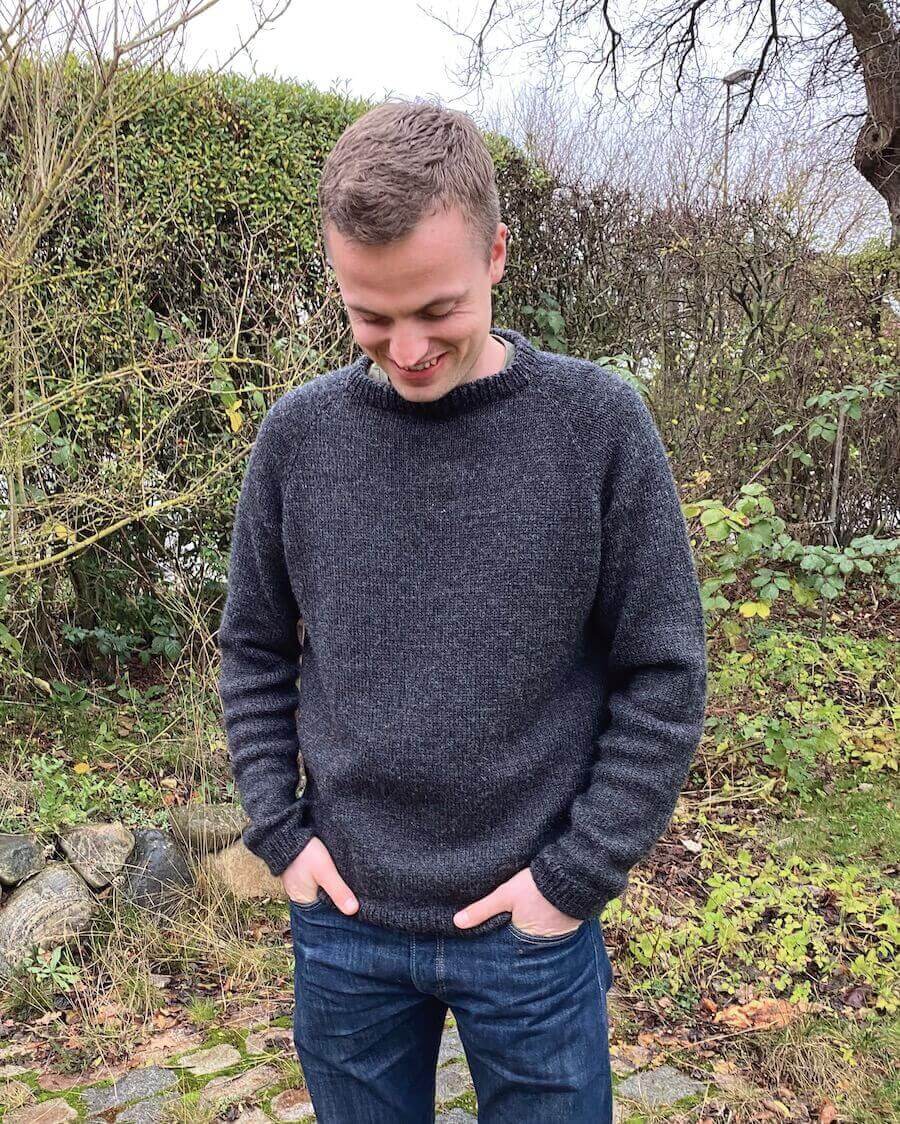 PetiteKnit Hanstholm Sweater, knitted sample