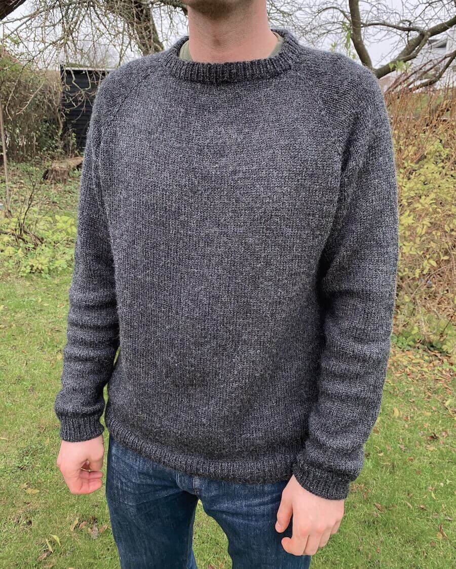 PetiteKnit Hanstholm Sweater, knitted sample