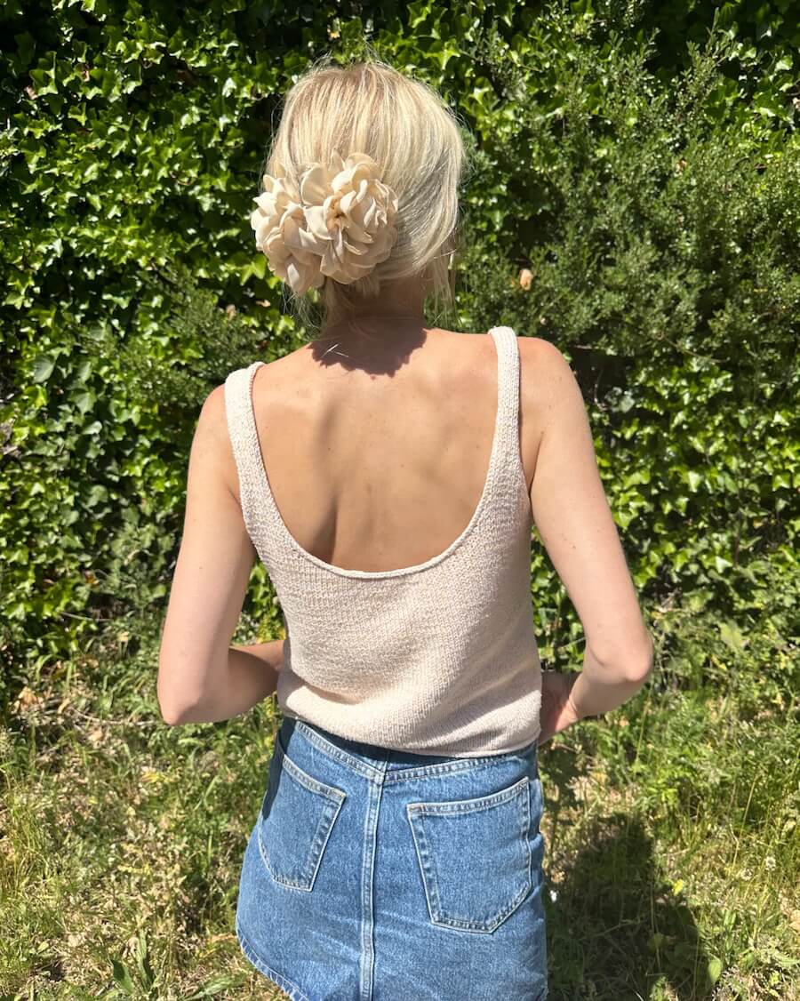 PetiteKnit June Top, knitted sample