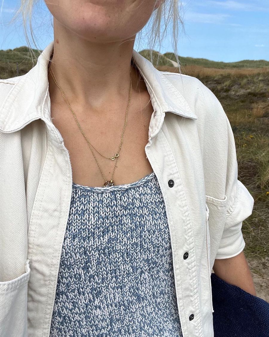 PetiteKnit June Top, knitted sample