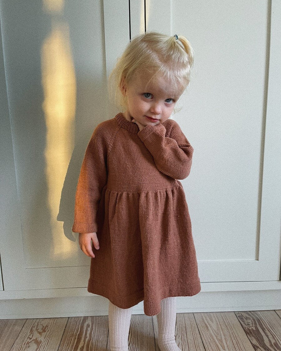 PetiteKnit Karla's Dress, knitted sample
