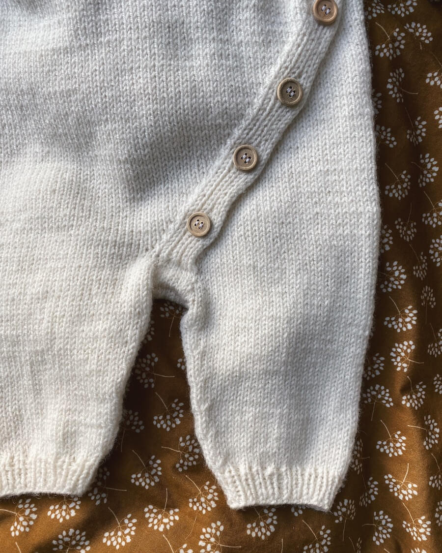 PetiteKnit Monday Suit, knitted sample