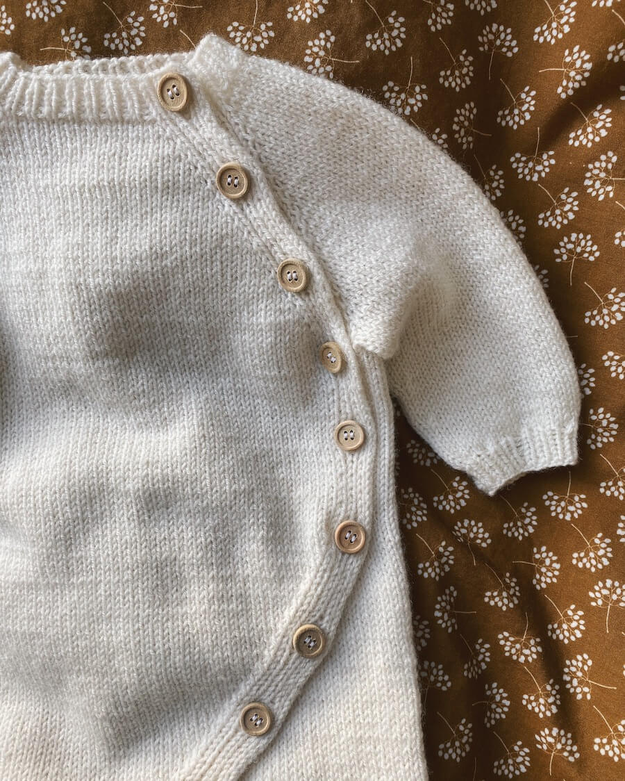 PetiteKnit Monday Suit, knitted sample