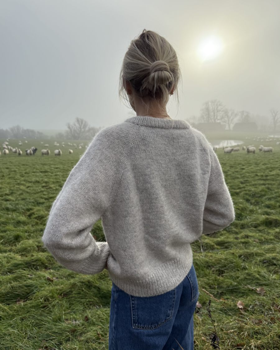 PetiteKnit Monday Sweater, knitted sample