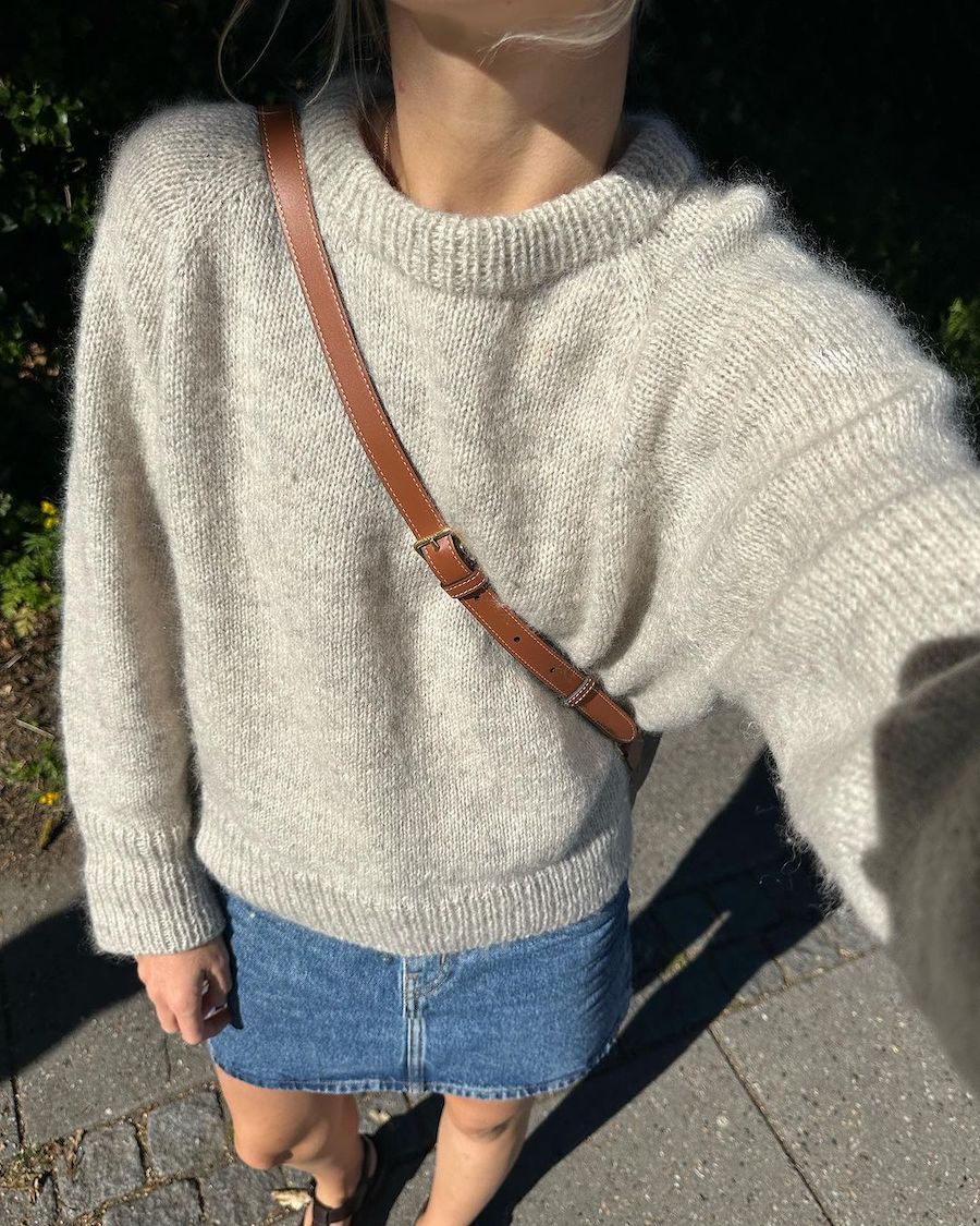 PetiteKnit Monday Sweater, knitted sample