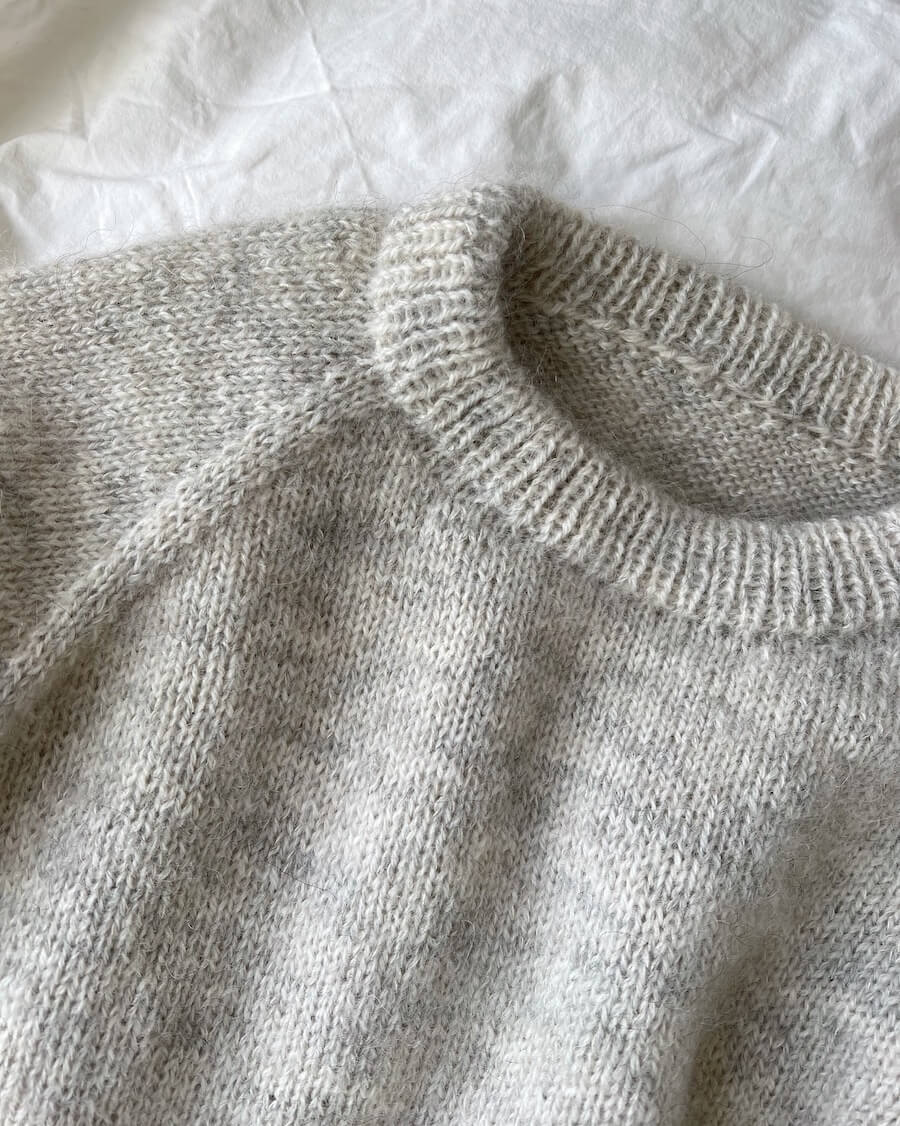 PetiteKnit Monday Sweater, knitted sample