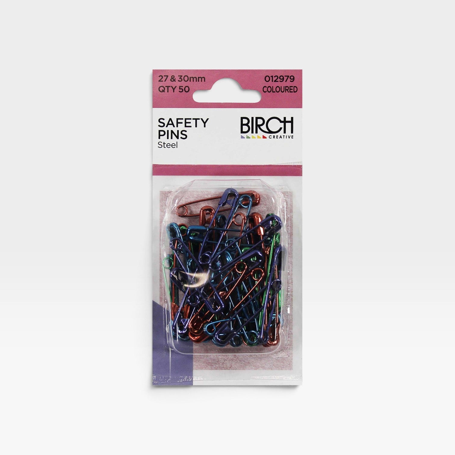 Safety Pins Coloured Safety (50 Piece)
