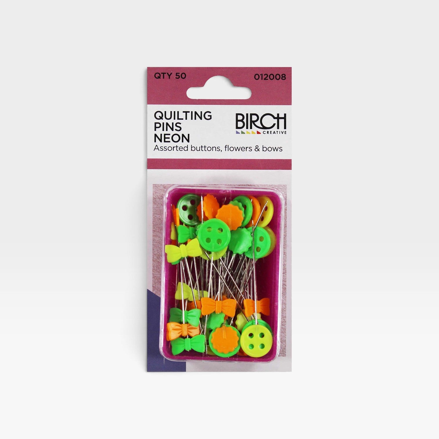 Pins Quilting Neon Plastic Box
