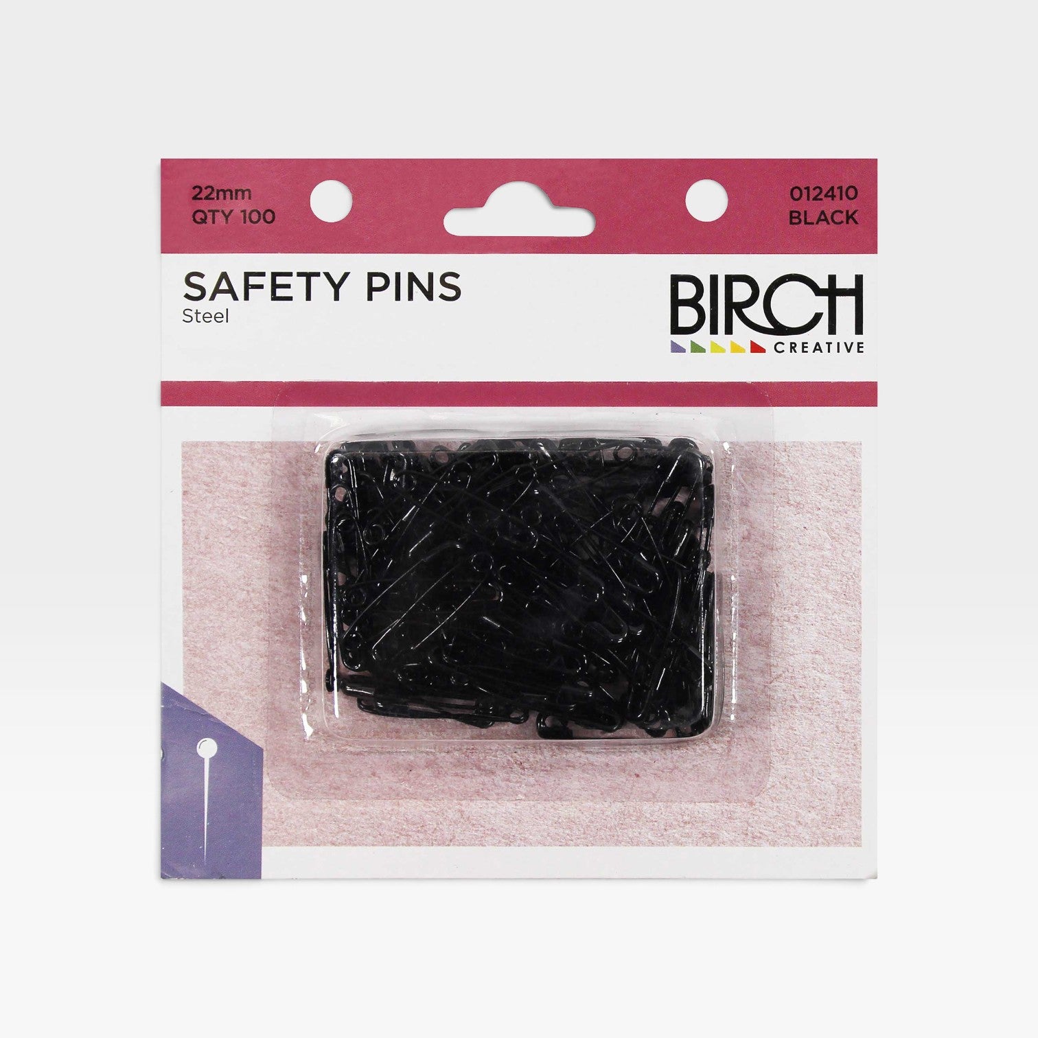Safety Pins Black 100 x 22mm